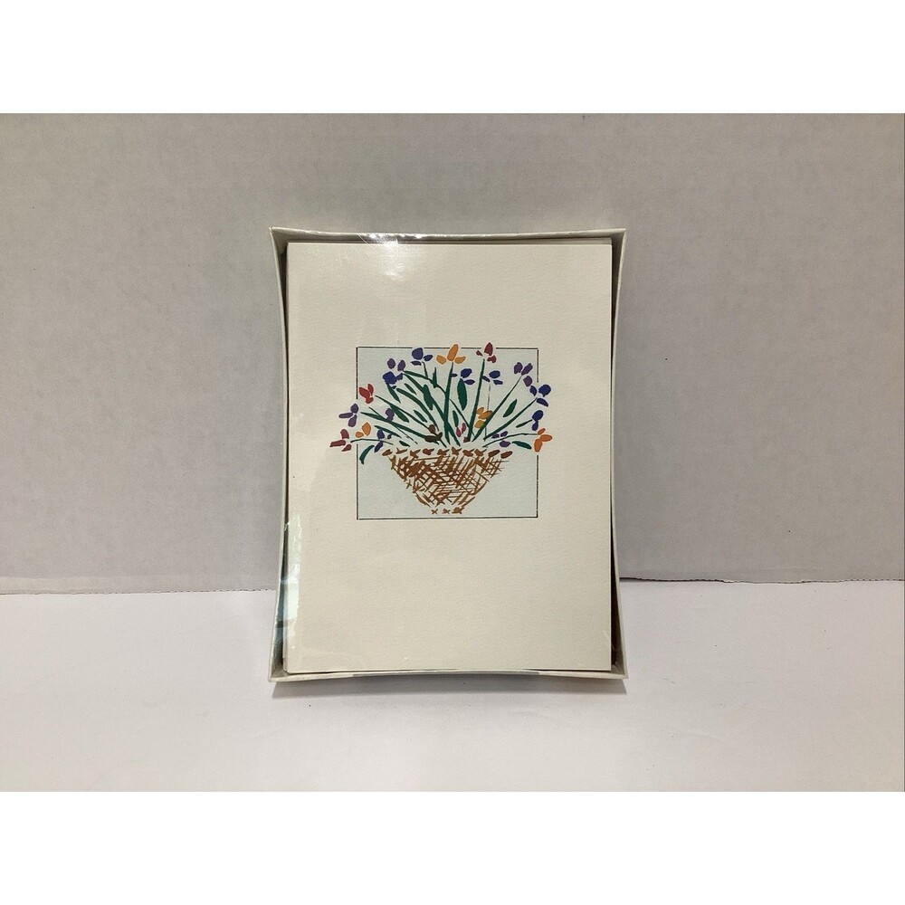 vtg anita beck stationery  reindeer house 10 notes all one kind cards flowers
